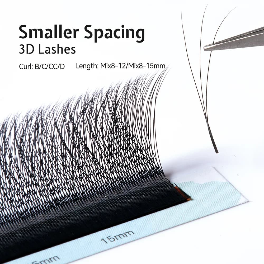 ナロー3D W型 プレミアム ハンドメイド アイラッシュエクステンション